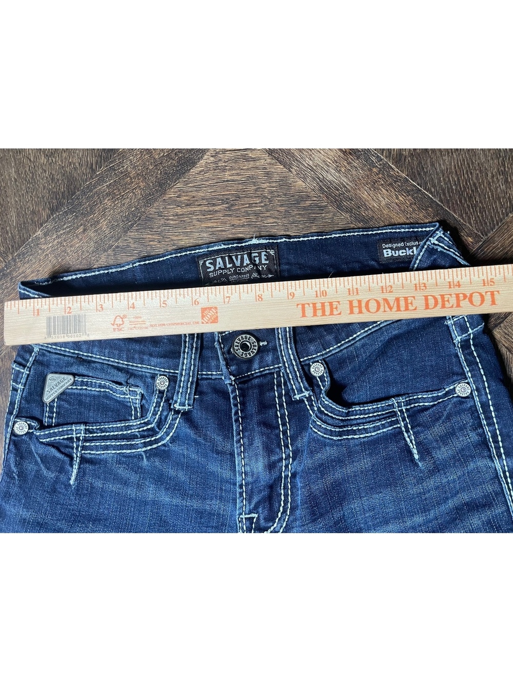 Salvage Supply Company embellished men’s Havoc straight jean dark wash 30x30 - Picture 3 of 10